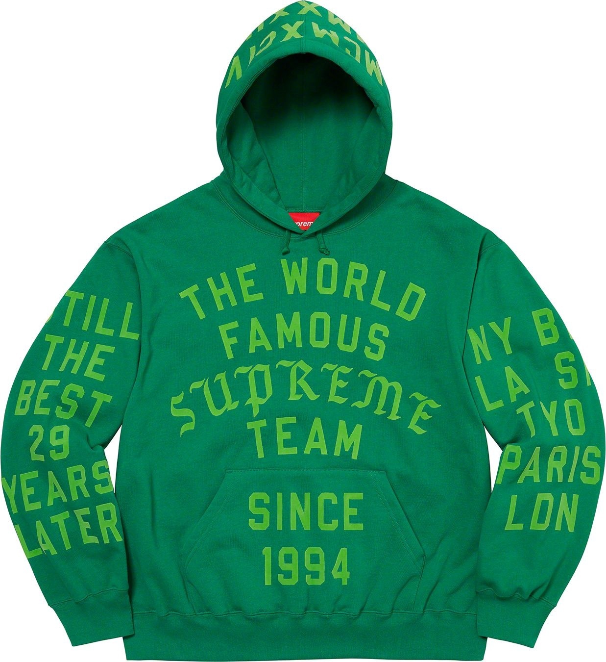 Supreme Team Flocked Hooded Sweatshirt view 11
